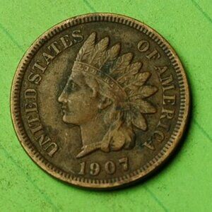 🌟🎉🎉1907 Indian Head Cent Penny 1c Lot X94🎉🎉🌟 "LIBERTY" showing!! RARE